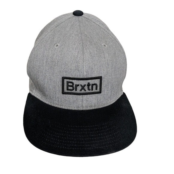 Brixton Hat Cap Snapback Brxtn Mfg Co Supply Adjustable Classic Logo Gray Black - Picture 1 of 10